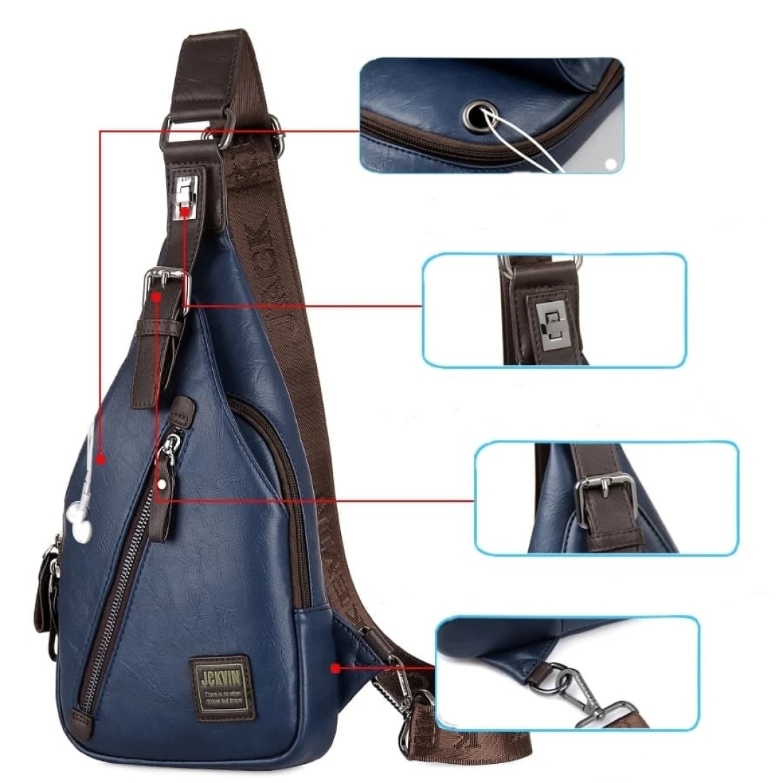 Bolsa Pequena Transversal Masculina